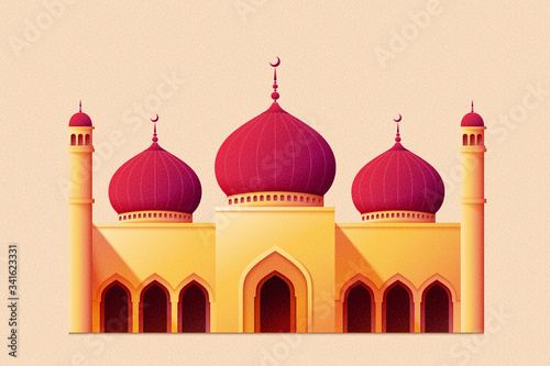 Respberry red dome masjid