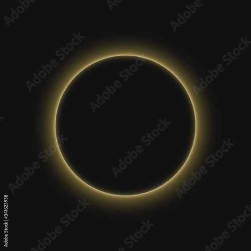 Total eclipse of the sun, eclipse background, stock vector illustration