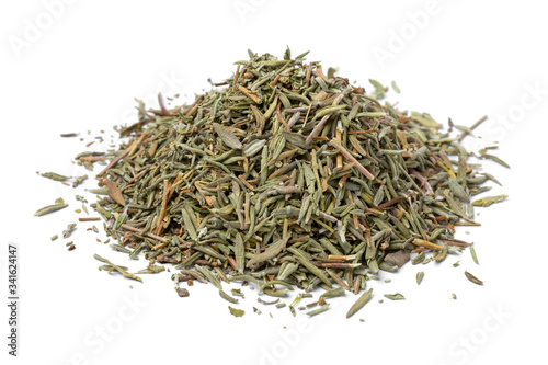 Heap of dried Thyme close up