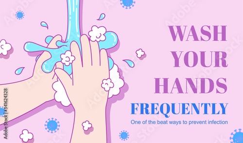 Wash your hands frequently design