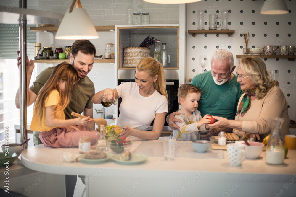 Families who cook together, enjoy their food even more.