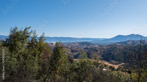 View on the lake and mountains in summer, california