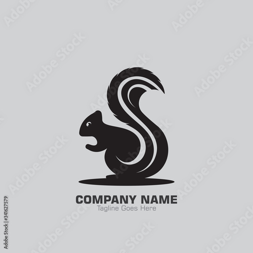 Squirrel Modern Gradient and stylish simple logo template design