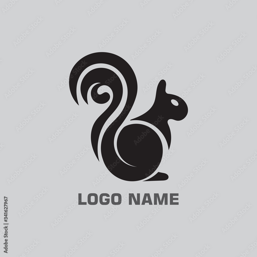 Squirrel Modern Gradient and stylish simple logo template design