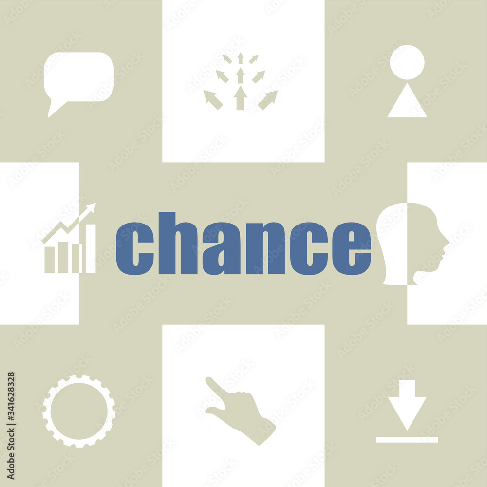Text Chance. Business concept . Infographic Elements. Business icon set Text Chance. Business concept . Infographic Elements. Business icon set