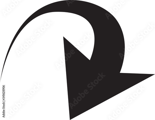 Black arrow Icon vector isolated on white background