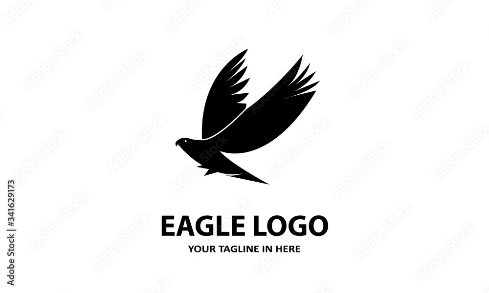 Fototapeta premium silhouette A simple eagle, suitable for business symbols or logos 