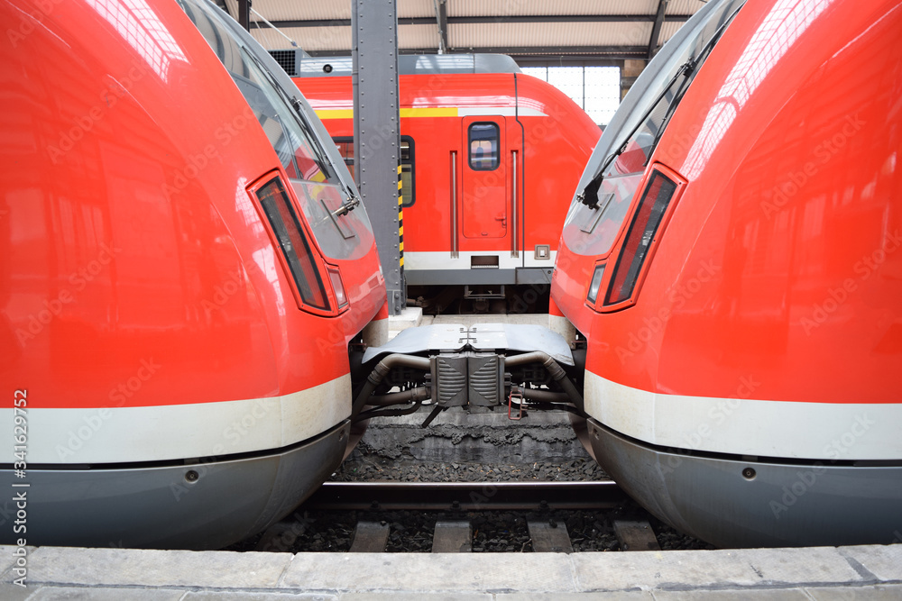 Railway coupling at Rhine-Main Metropolitan Region, Germany