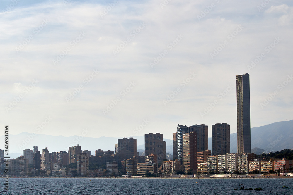 Benidorm panoramic view from the coast Benidorm panoramic view from the coast