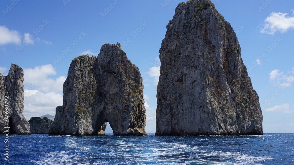 Fototapeta premium skały, morze, błękit, niebo, krajobraz