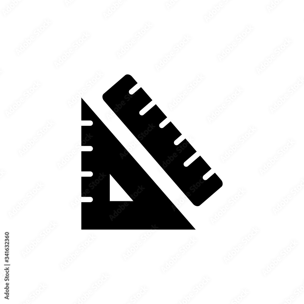 ruler icon vector symbol template design trendy