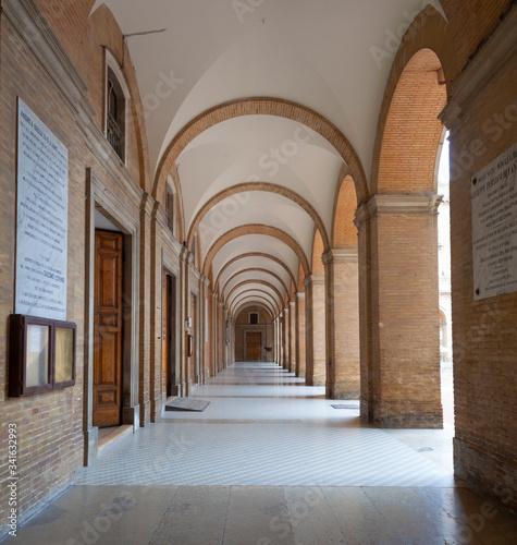 Recanati Town hall Portico  perspective view 