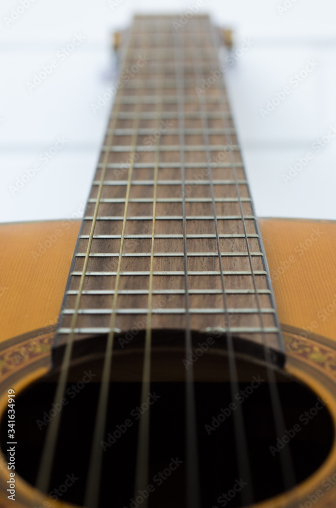 Obraz premium acoustic guitar close up
