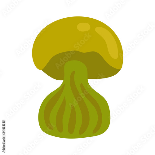 fungus plant boletus satanas hand draw style icon