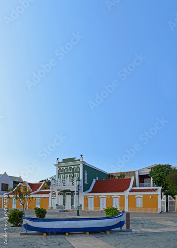 Old colorful town of Curacao photo