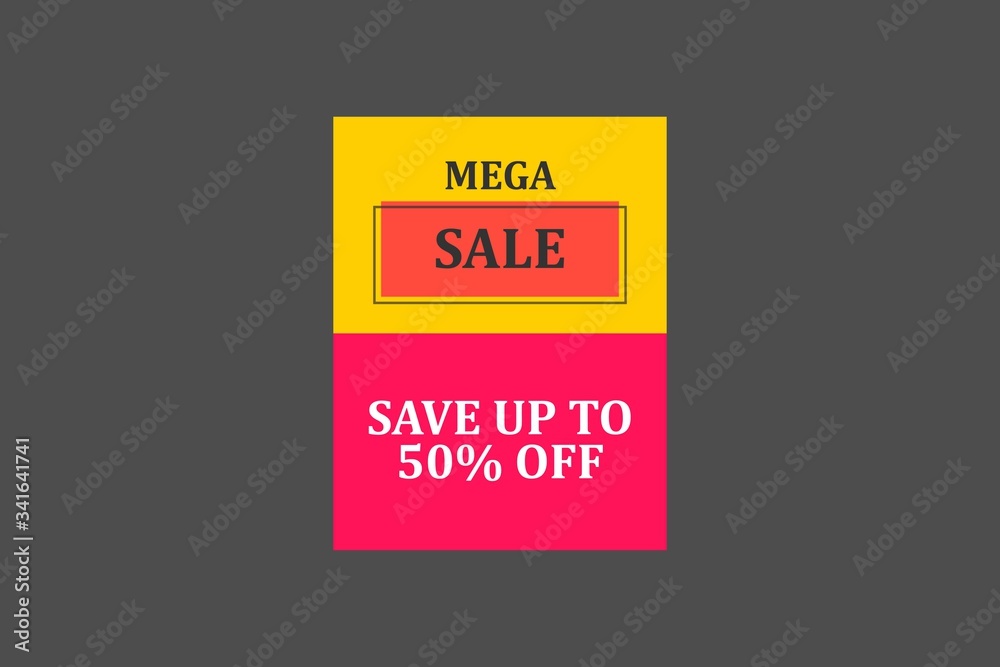 Fototapeta premium Sale tag. Special offer, big sale, discount, best price, mega sale banner. Shop or online shopping. Sticker, badge coupon store Vector Illustration.