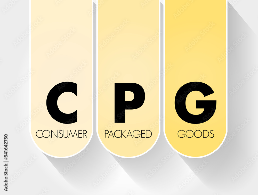 CPG - Consumer Packaged Goods acronym, business concept background  Stock-Vektorgrafik | Adobe Stock