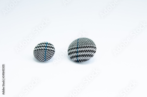 fabric button on white background white background