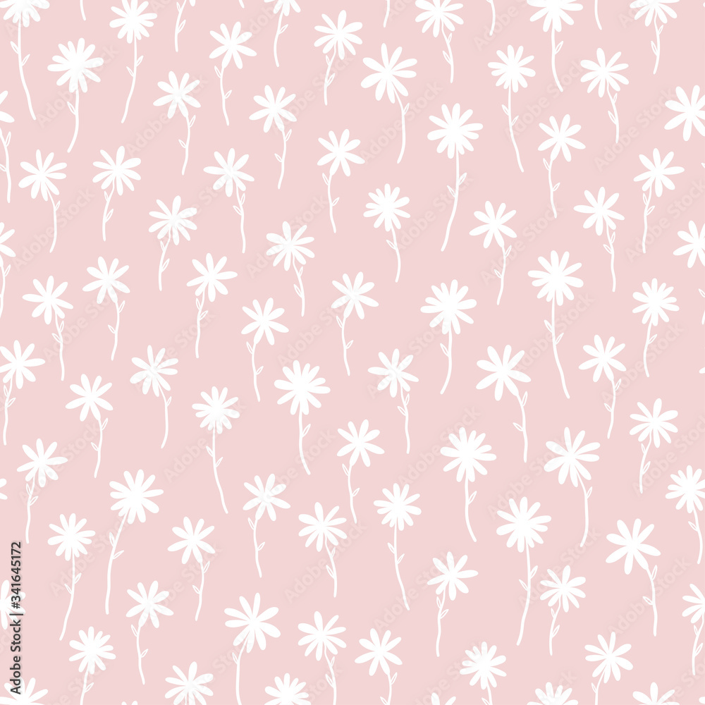 Cute ditsy floral seamless pattern, hand drawn lovely flowers, great for textiles, wrapping, banners, wallpapers - vector surface design Cute ditsy floral seamless pattern, hand drawn lovely flowers, great for textiles, wrapping, banners, wallpapers - vector surface design