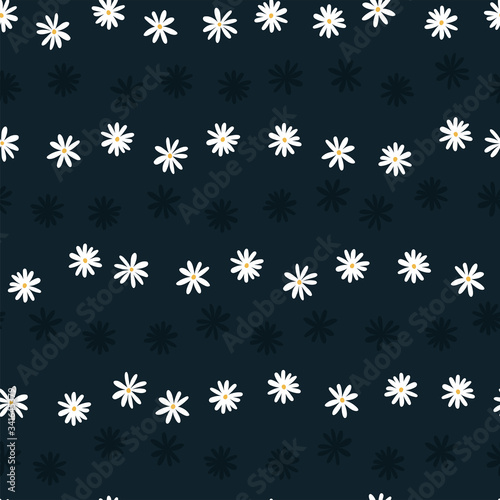 Cute ditsy floral seamless pattern, hand drawn lovely flowers, great for textiles, wrapping, banners, wallpapers - vector surface design