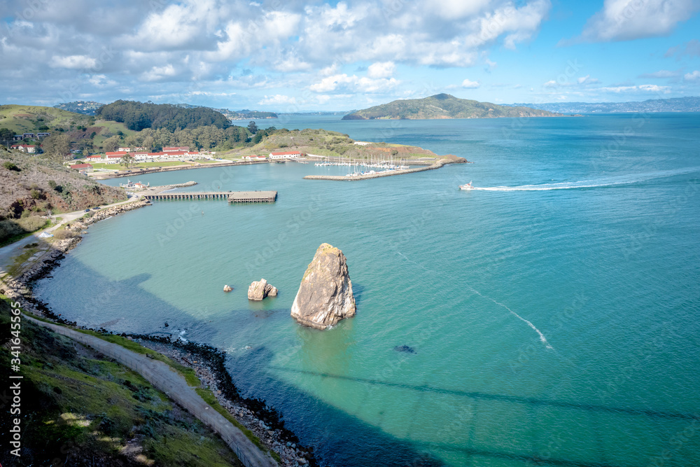 View of Point Cavallo from Golden Gate Bridge in San Francisco, United States