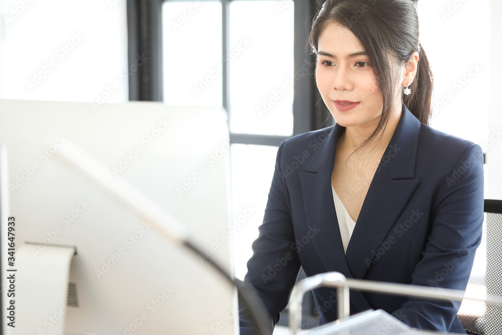businesswoman working in office businesswoman working in office