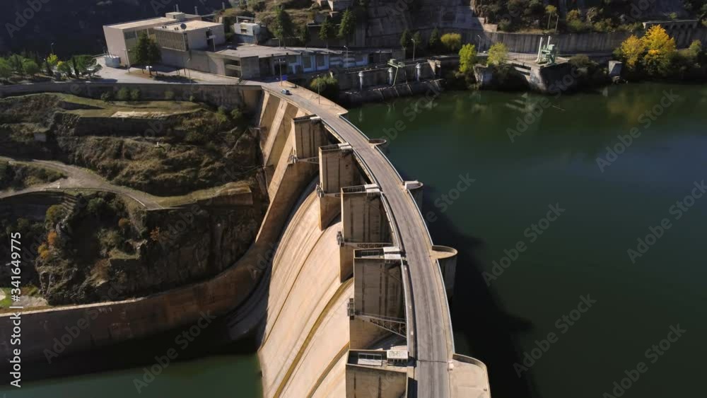 Aerial view dam of Miranda do Douro in Portugal Aerial view dam of Miranda do Douro in Portugal