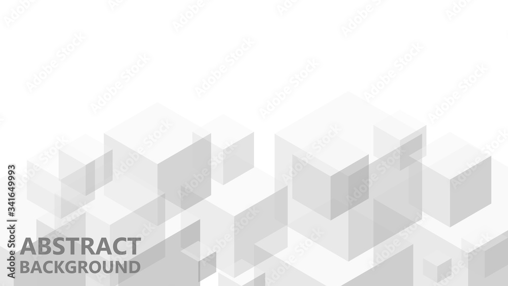 Vector abstract background with geometric gray cubes. Modern abstract geometric background with grey cubes. An excellent advertising poster, print, template for business report. 3D vector. Vector abstract background with geometric gray cubes. Modern abstract geometric background with grey cubes. An excellent advertising poster, print, template for business report. 3D vector.
