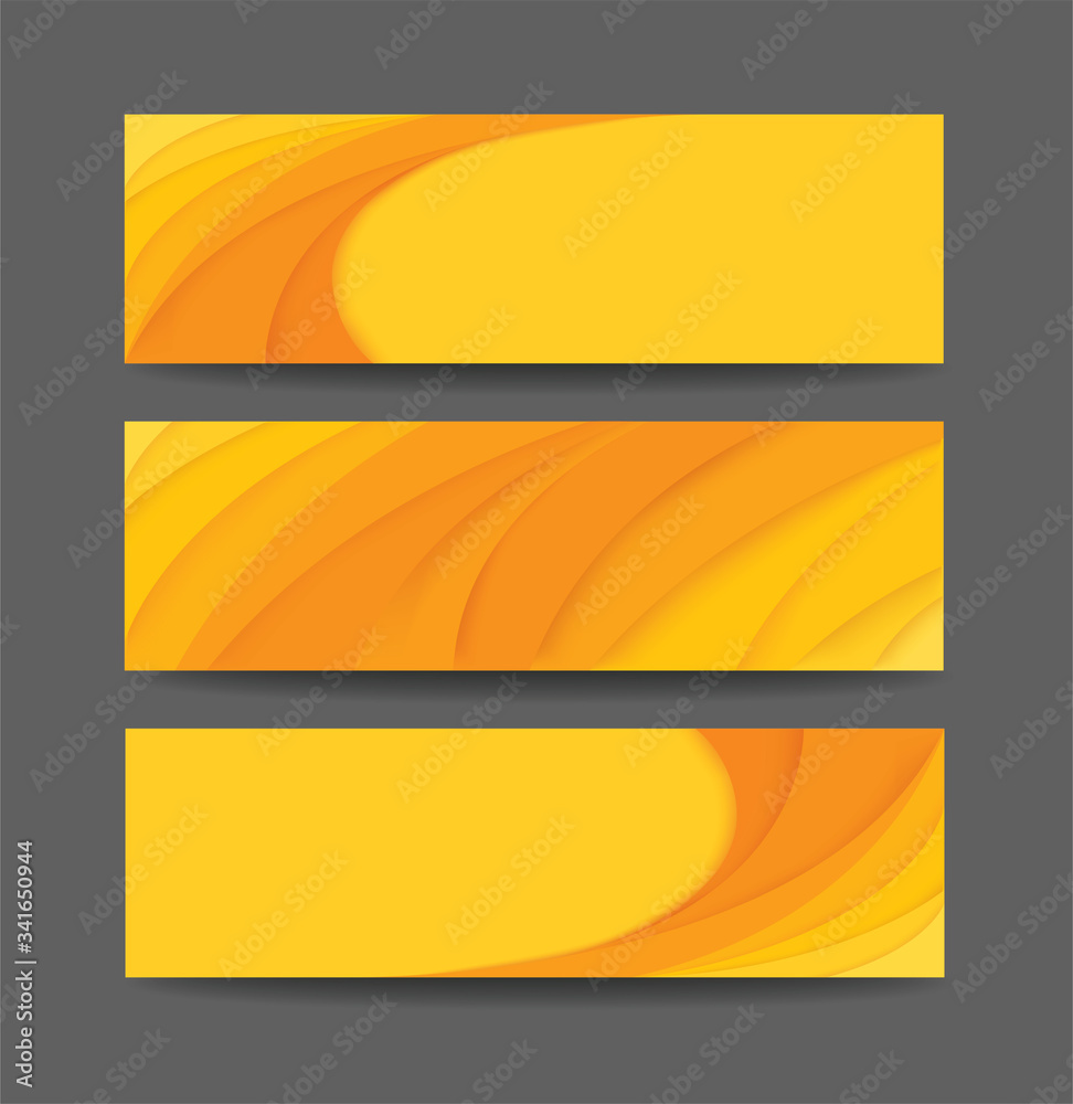 Obraz premium abstract yellow curve template background vector illustration EPS10