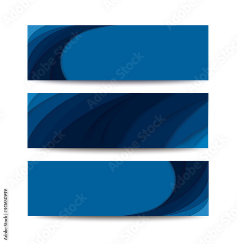 blue curve template background vector illustration EPS10