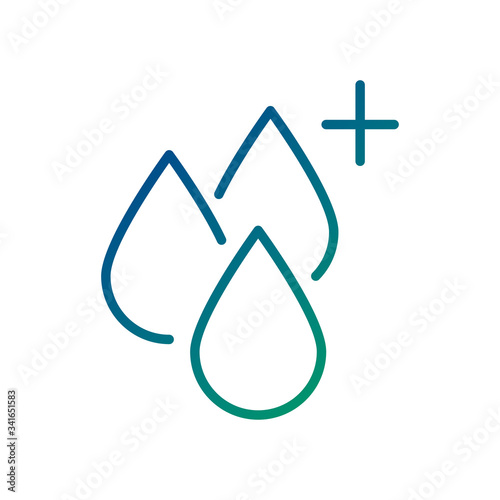 blood drops line style icon
