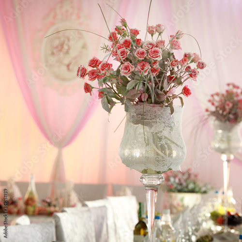 Beautiful decoration setup for wedding ceremony photo