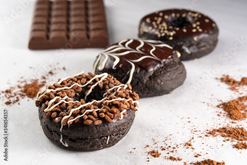 Black Donut with Traditional Recipe