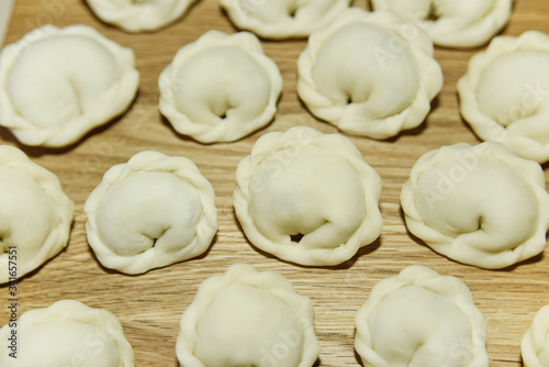 many round dumplings from the close top view
