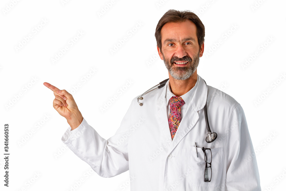 Doctor pointing at something Doctor pointing at something