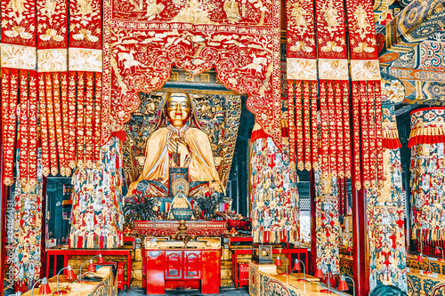 Canvas-taulu Interior view of Yonghegong Lama Temple. Beijing.