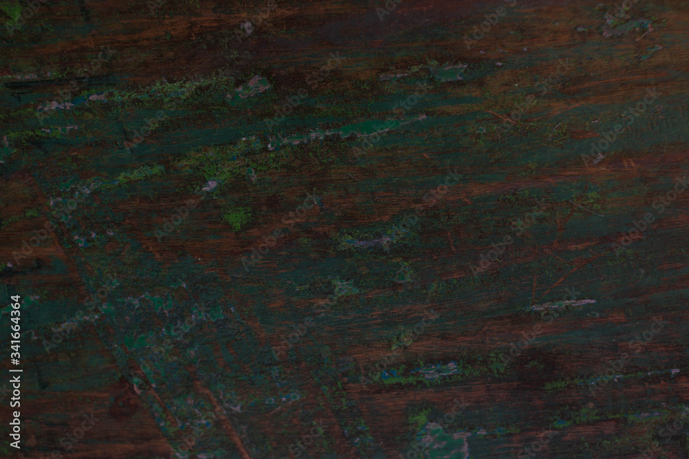 Texture of painted wood.background old tree old green paint