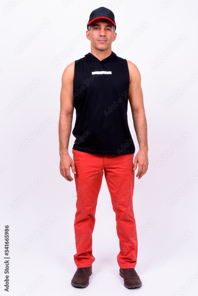 Portrait of Persian man ready for gym Portrait of Persian man ready for gym