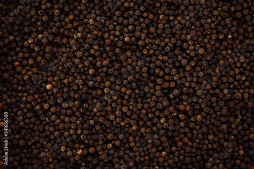 Close up of black pepper texture or background.