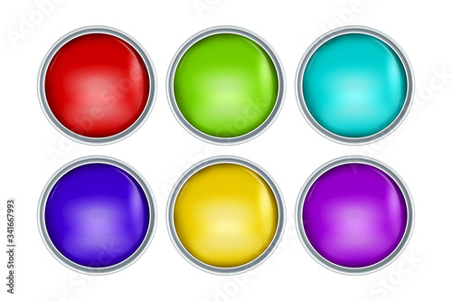Free Download Colorful Buttons Editable Colors - GFXLoad