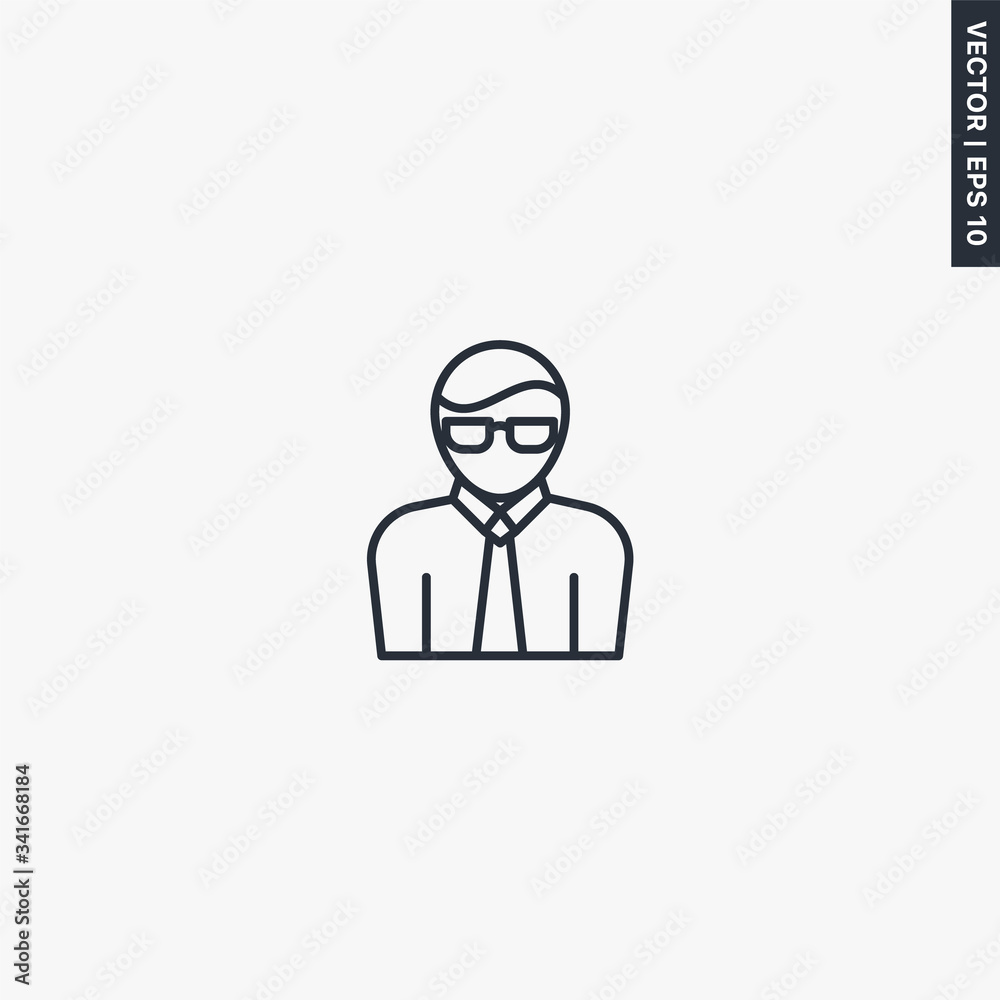 Lawyer, linear style sign for mobile concept and web design Lawyer, linear style sign for mobile concept and web design