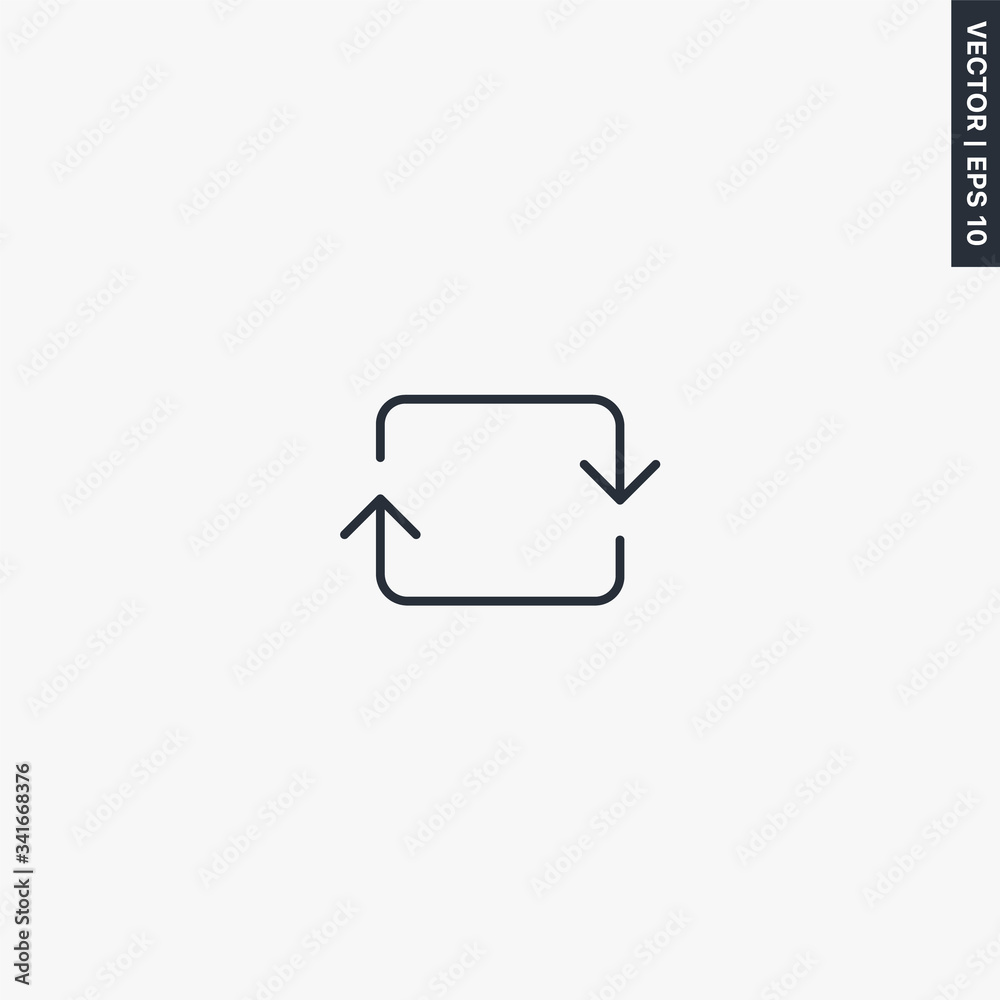 Loop, linear style sign for mobile concept and web design Loop, linear style sign for mobile concept and web design