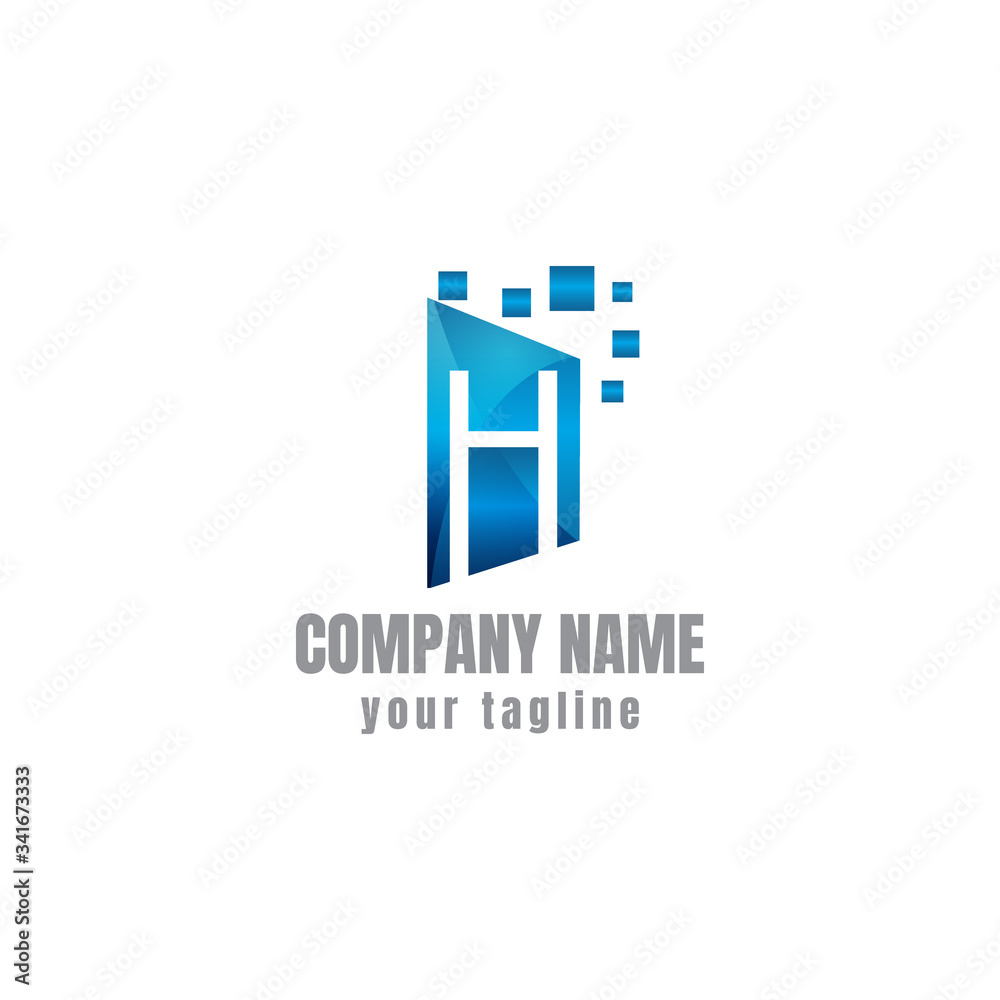 Obraz premium Initial H Letter Logo Design Vector Template. Monogram and Creative Alphabet Letters icon Illustration.