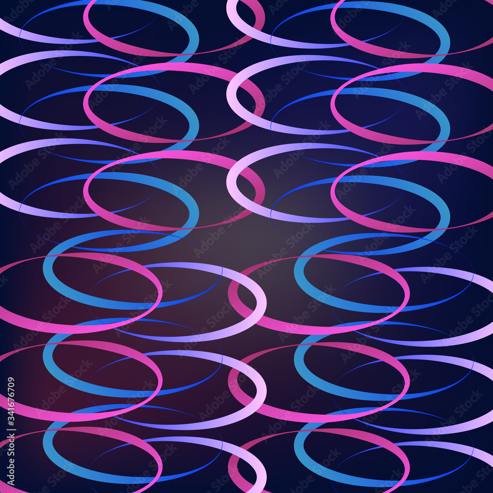 Bright purple blue oval pattern on a dark shiny background, cyberpunk style.