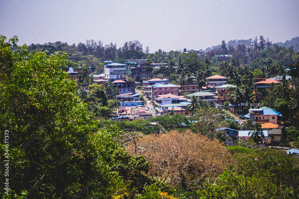 view of the city from the hill in port blair andaman india