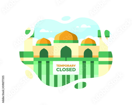 The Mosque Was Temporarily Closed During The Coronavirus Pandemic