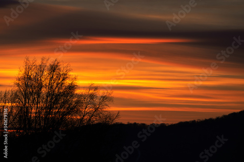 Sunset in the mountains