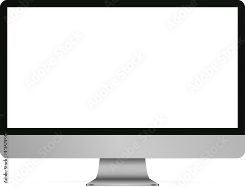Modern desktop computer, blank screen