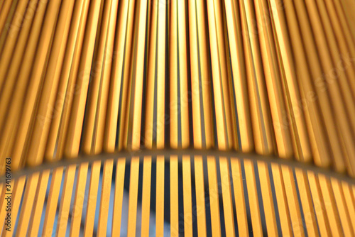 Yellow bamboo lamp