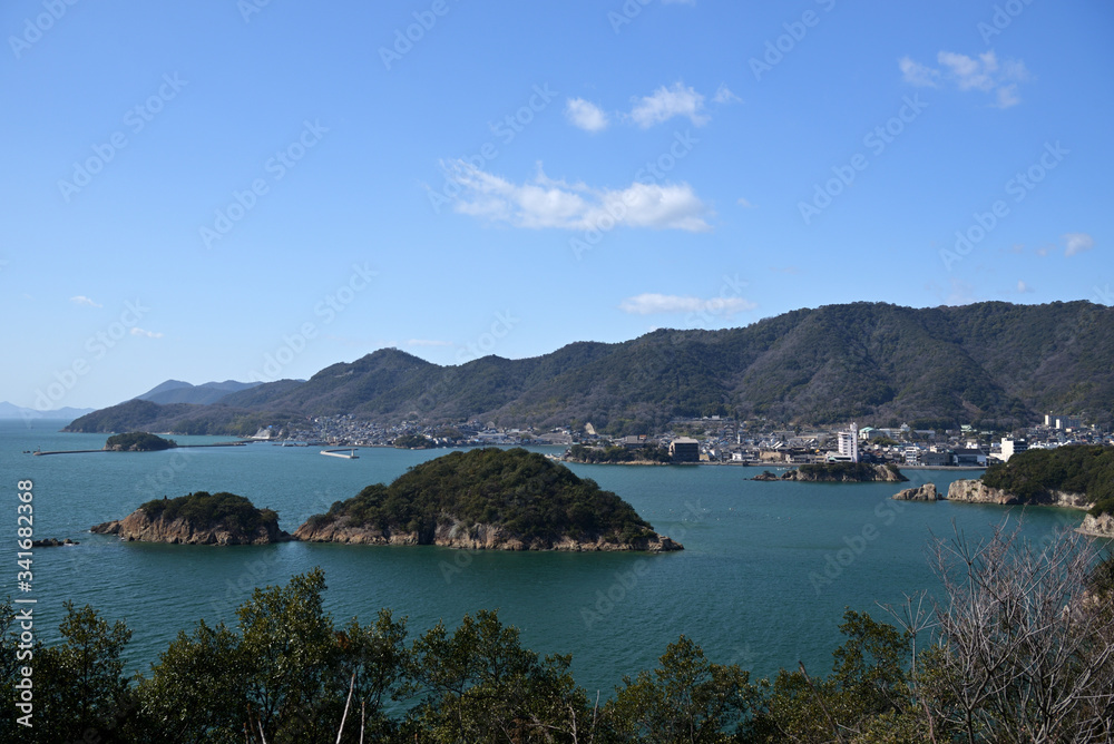 Landscape of Sensui-jima Island in Tomonoura of Fukuyama City, Seto Inland Sea
